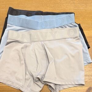 Old Navy Boy's Performance Boxer Briefs - Black, Light Blue, Gray